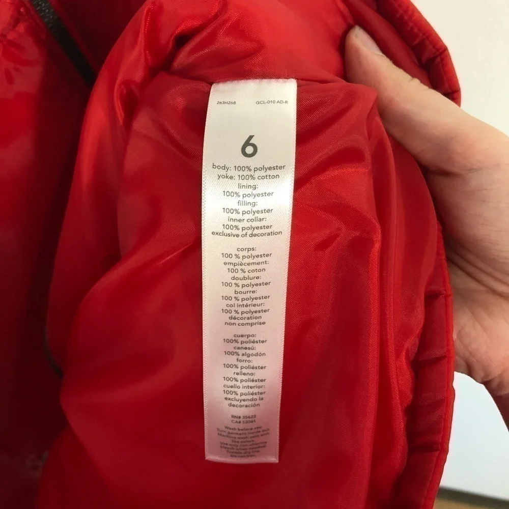 Carters Kids Puffer Vest Full Zip Sz 6 Black Red Faux Shearling Lined Kids Boys